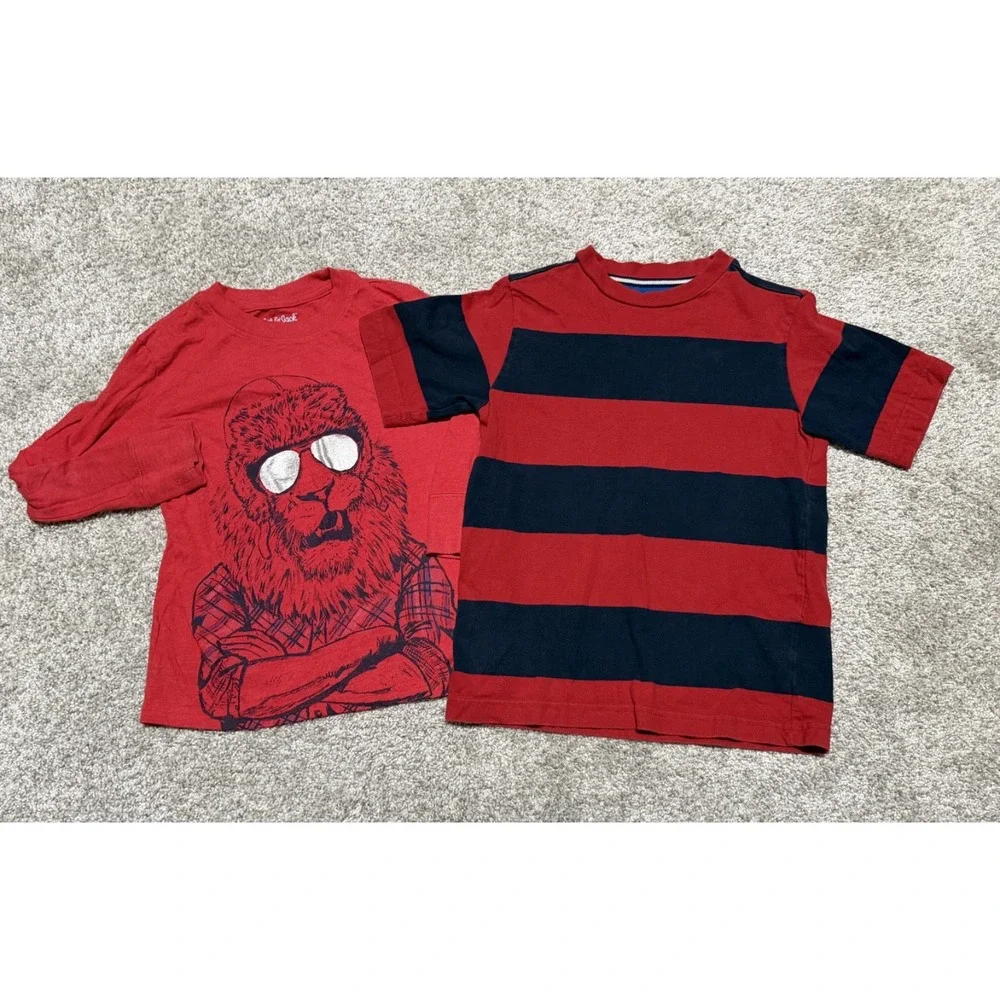 Lot Of 5 Toddler Boys Short & Long Sleeves Flannel Multi Brands Size 4/5 - Picture 4 of 7